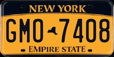 NY license plate GMO7408