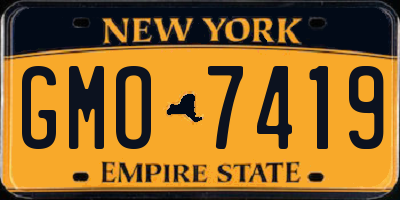 NY license plate GMO7419