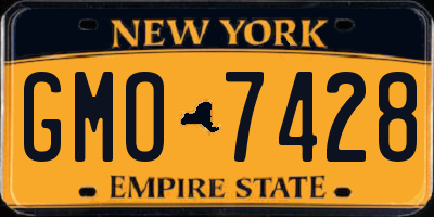 NY license plate GMO7428