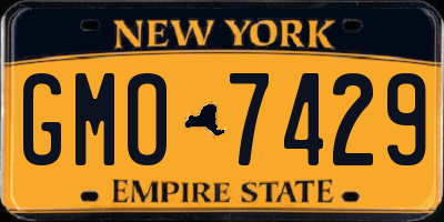 NY license plate GMO7429