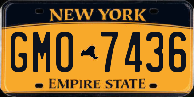 NY license plate GMO7436