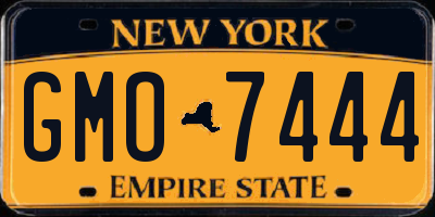 NY license plate GMO7444
