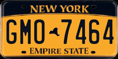 NY license plate GMO7464