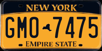 NY license plate GMO7475