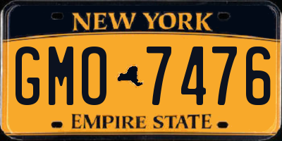 NY license plate GMO7476