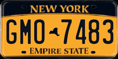 NY license plate GMO7483