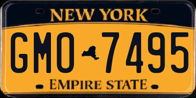 NY license plate GMO7495