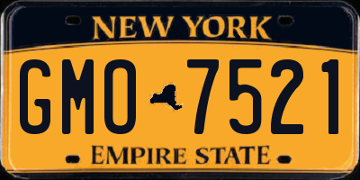 NY license plate GMO7521