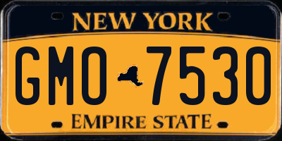 NY license plate GMO7530