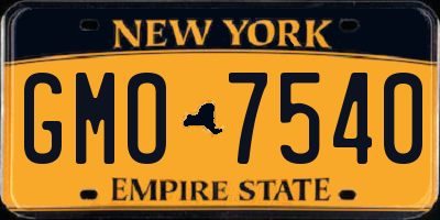NY license plate GMO7540