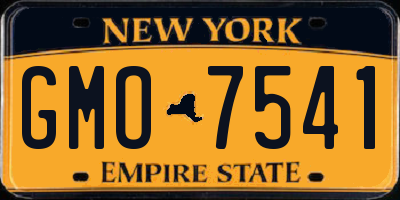 NY license plate GMO7541