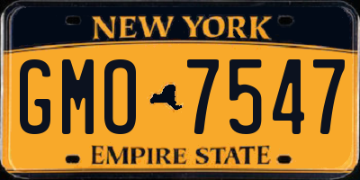 NY license plate GMO7547