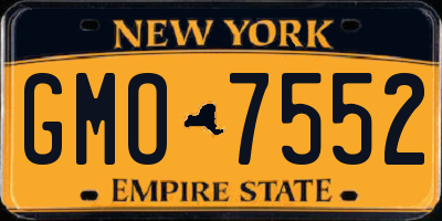 NY license plate GMO7552