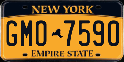 NY license plate GMO7590