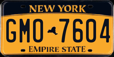 NY license plate GMO7604