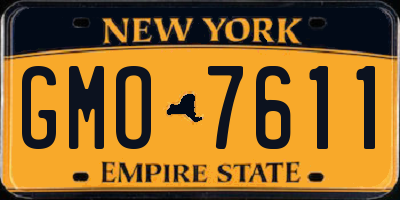 NY license plate GMO7611