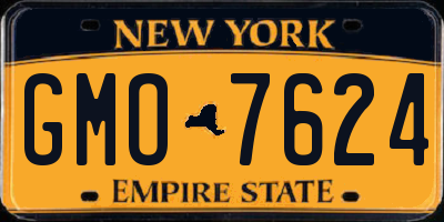 NY license plate GMO7624