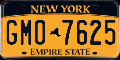 NY license plate GMO7625