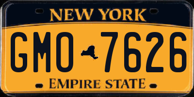 NY license plate GMO7626