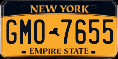 NY license plate GMO7655