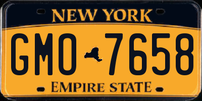 NY license plate GMO7658