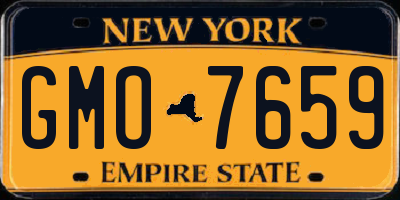 NY license plate GMO7659