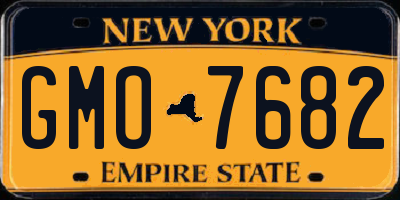 NY license plate GMO7682