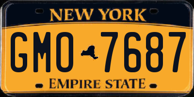 NY license plate GMO7687
