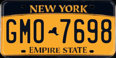 NY license plate GMO7698