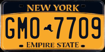 NY license plate GMO7709