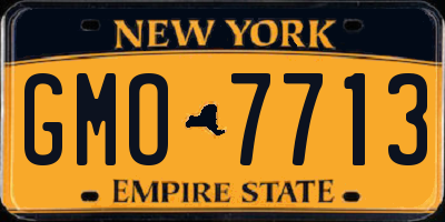 NY license plate GMO7713