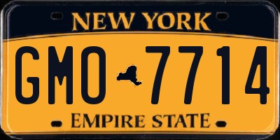 NY license plate GMO7714