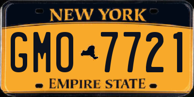 NY license plate GMO7721