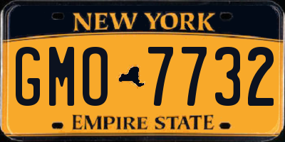 NY license plate GMO7732