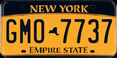NY license plate GMO7737