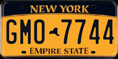 NY license plate GMO7744