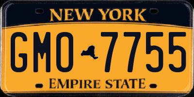 NY license plate GMO7755