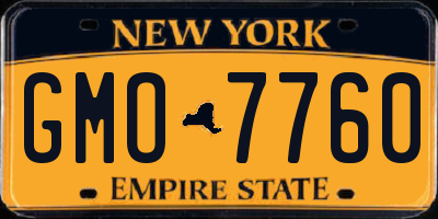 NY license plate GMO7760
