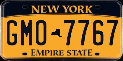 NY license plate GMO7767