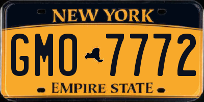 NY license plate GMO7772