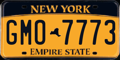 NY license plate GMO7773