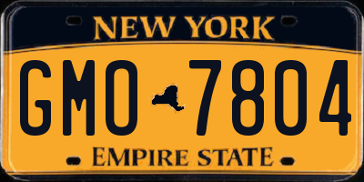NY license plate GMO7804