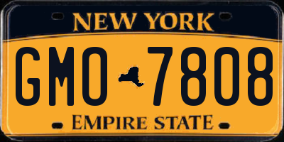 NY license plate GMO7808
