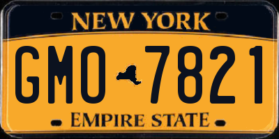 NY license plate GMO7821