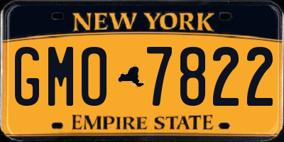 NY license plate GMO7822