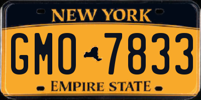 NY license plate GMO7833