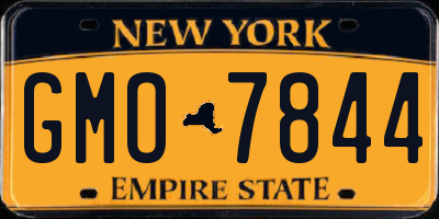 NY license plate GMO7844