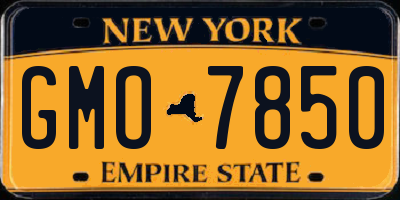 NY license plate GMO7850