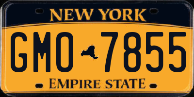 NY license plate GMO7855