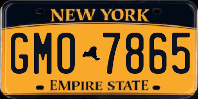 NY license plate GMO7865